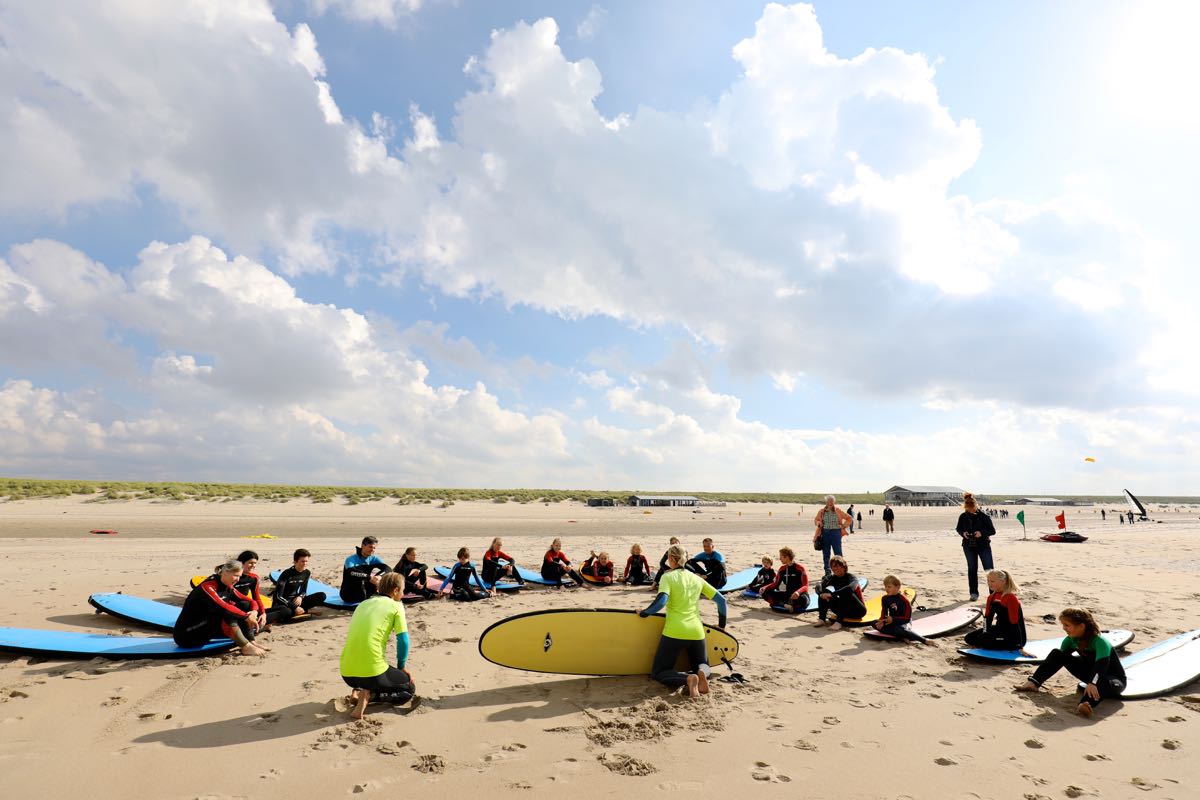 Familieweekend 2016 groep op strand